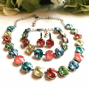 Colorful Swarovski Crystal Elements Jewelry Set